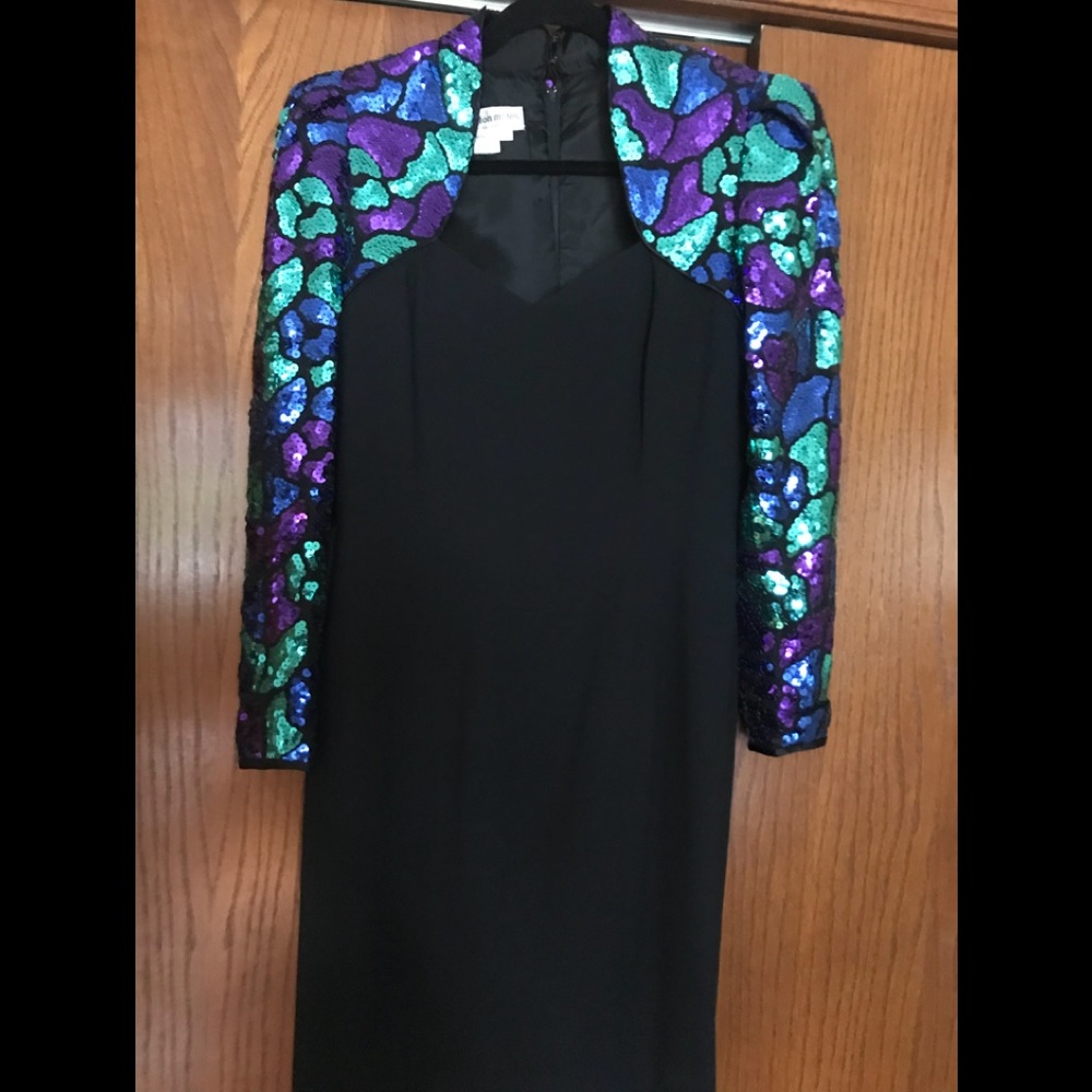 Black Holiday Dress w/sequins